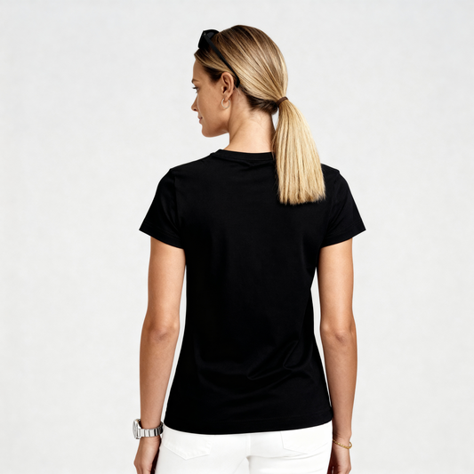 Moriche Dames T-shirt Zwart Bio-katoen en gerecycled polyester