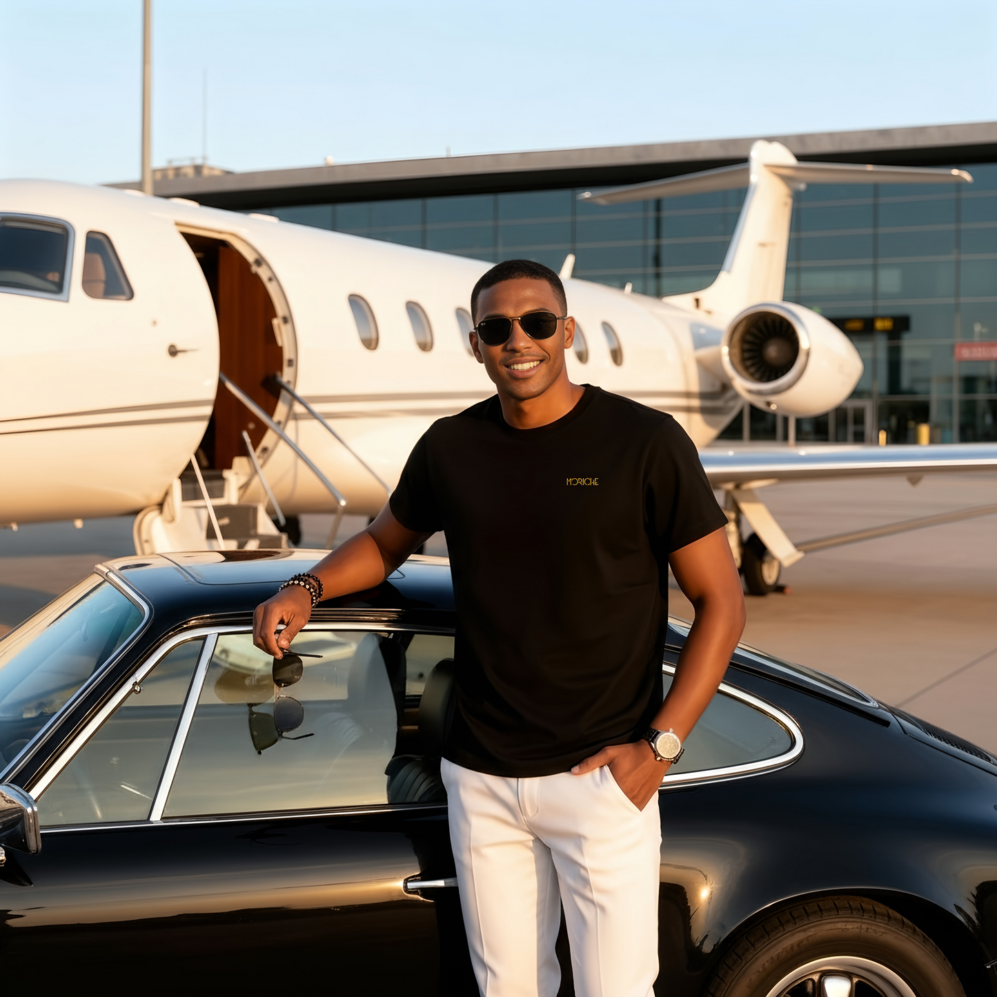 Moriche Heren T-shirt Zwart Bio-katoen en gerecycled polyester