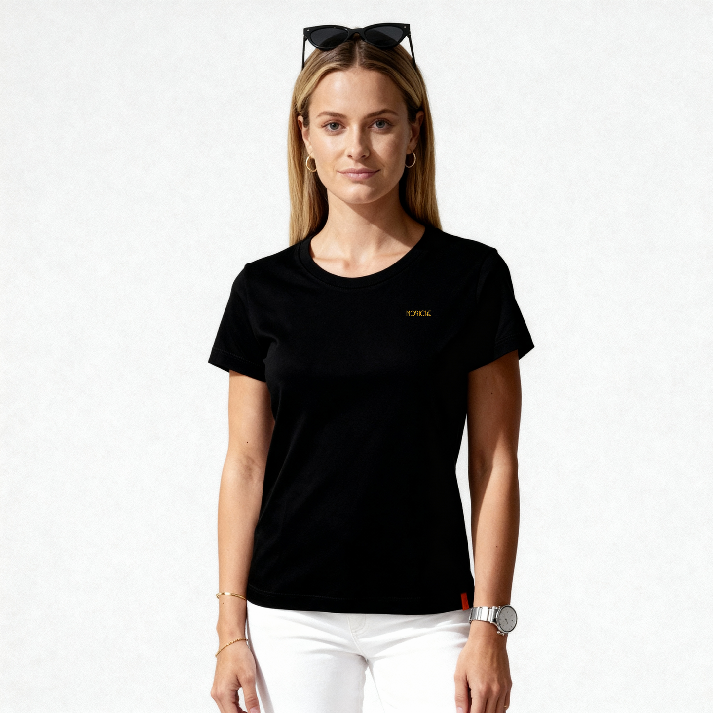 Moriche Dames T-shirt Zwart  Bio-Katoen