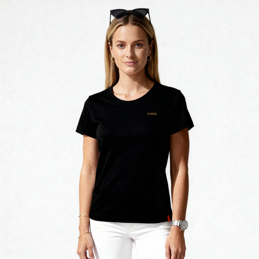 Moriche Dames T-shirt Zwart Bio-katoen en gerecycled polyester