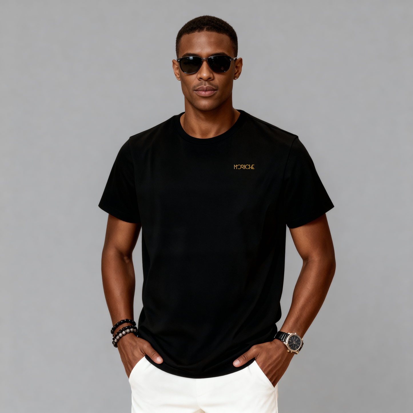 Moriche Heren T-shirt Zwart Bio-Katoen