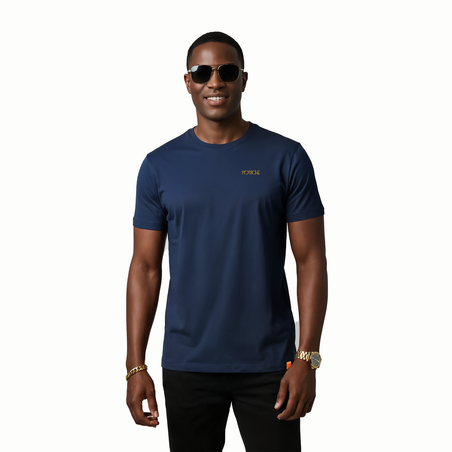 Moriche Heren T-shirt Blauw Bio-Katoen