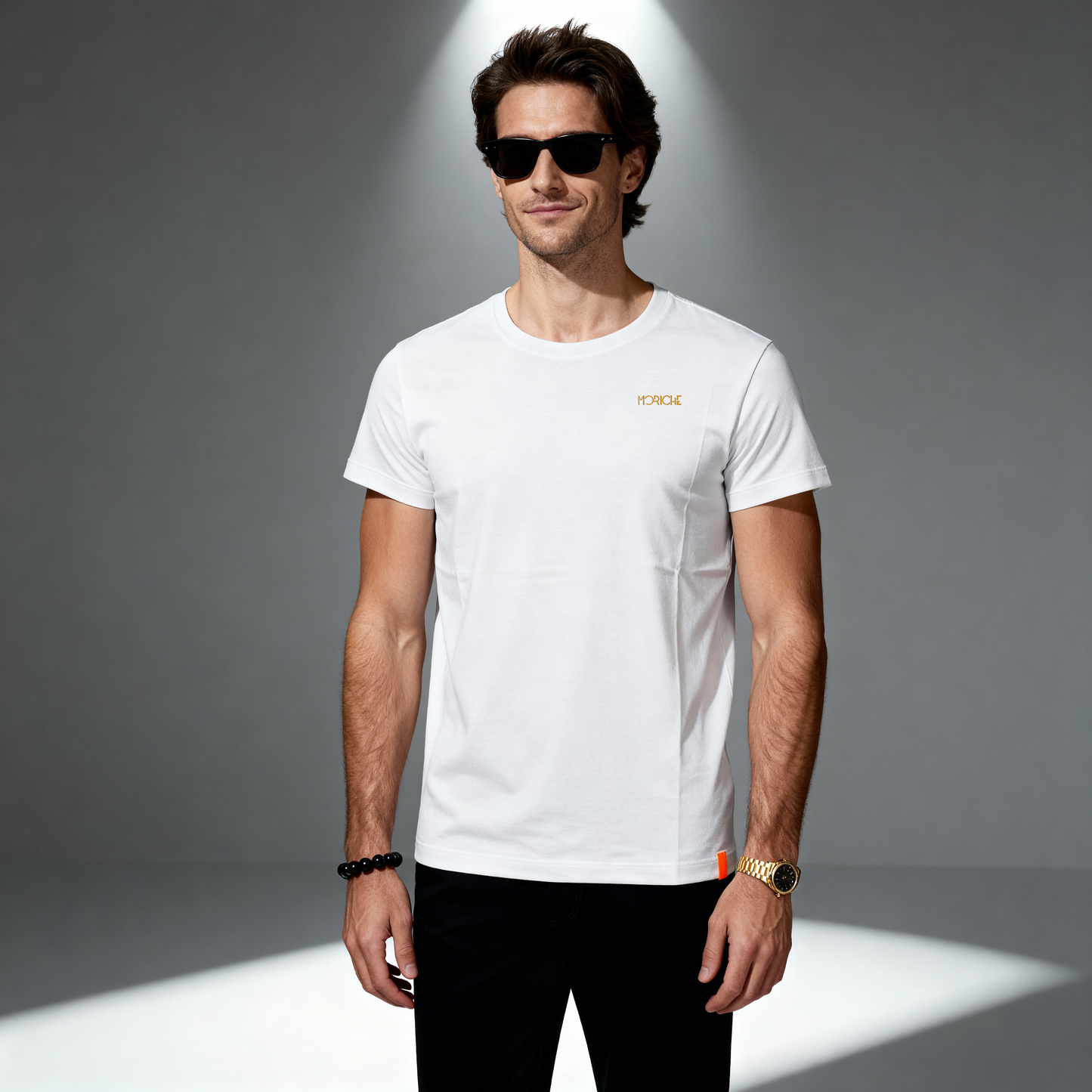 Moriche Heren T-shirt Wit Bio-katoen en gerecycled polyester