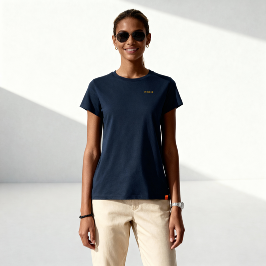 Moriche Dames T-shirt Blauw Bio-katoen en gerecycled polyester