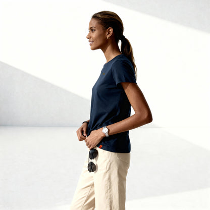 Moriche Dames T-shirt Blauw Bio-katoen en gerecycled polyester