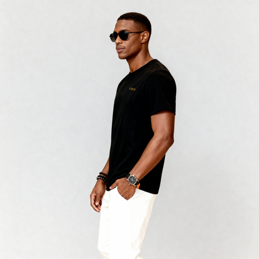 Moriche Heren T-shirt Zwart  Bio-katoen en gerecycled polyester