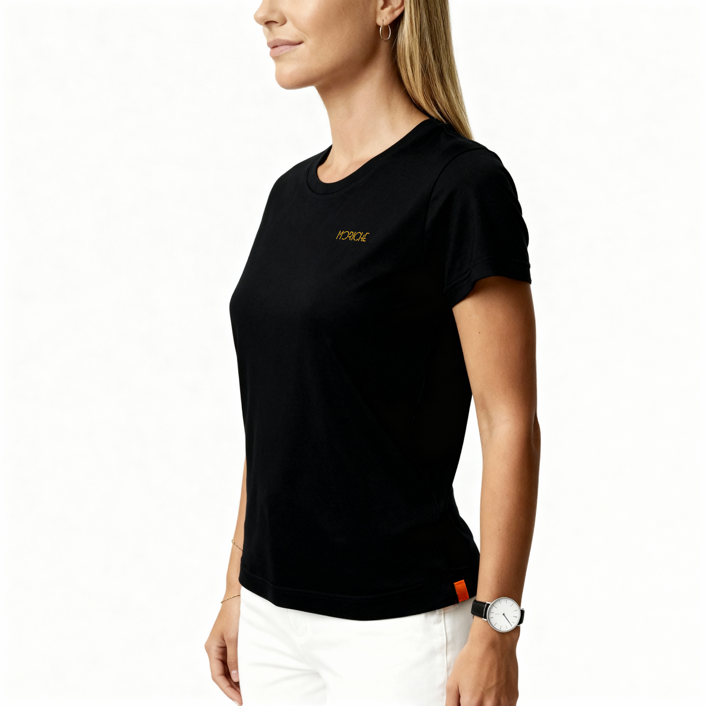 Moriche Dames T-shirt Zwart Bio-katoen en gerecycled polyester