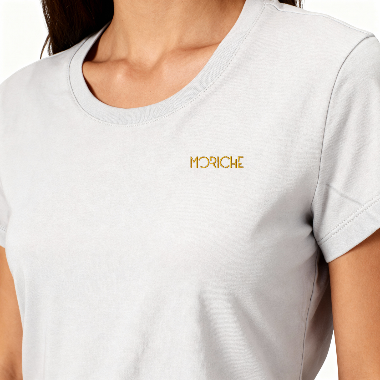 Moriche Dames T-shirt Grijs Bio-katoen en gerecycled polyester.