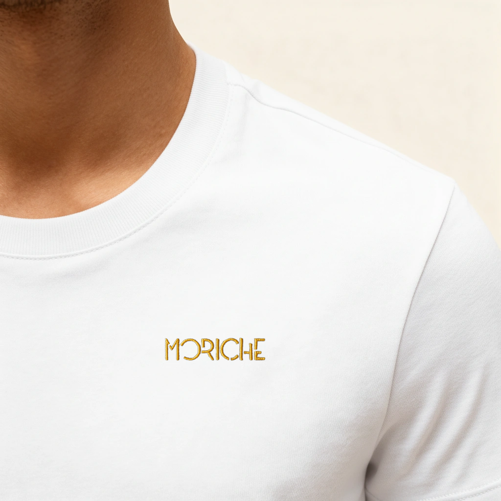 Moriche Heren T-shirt Wit Bio-katoen en gerecycled polyester