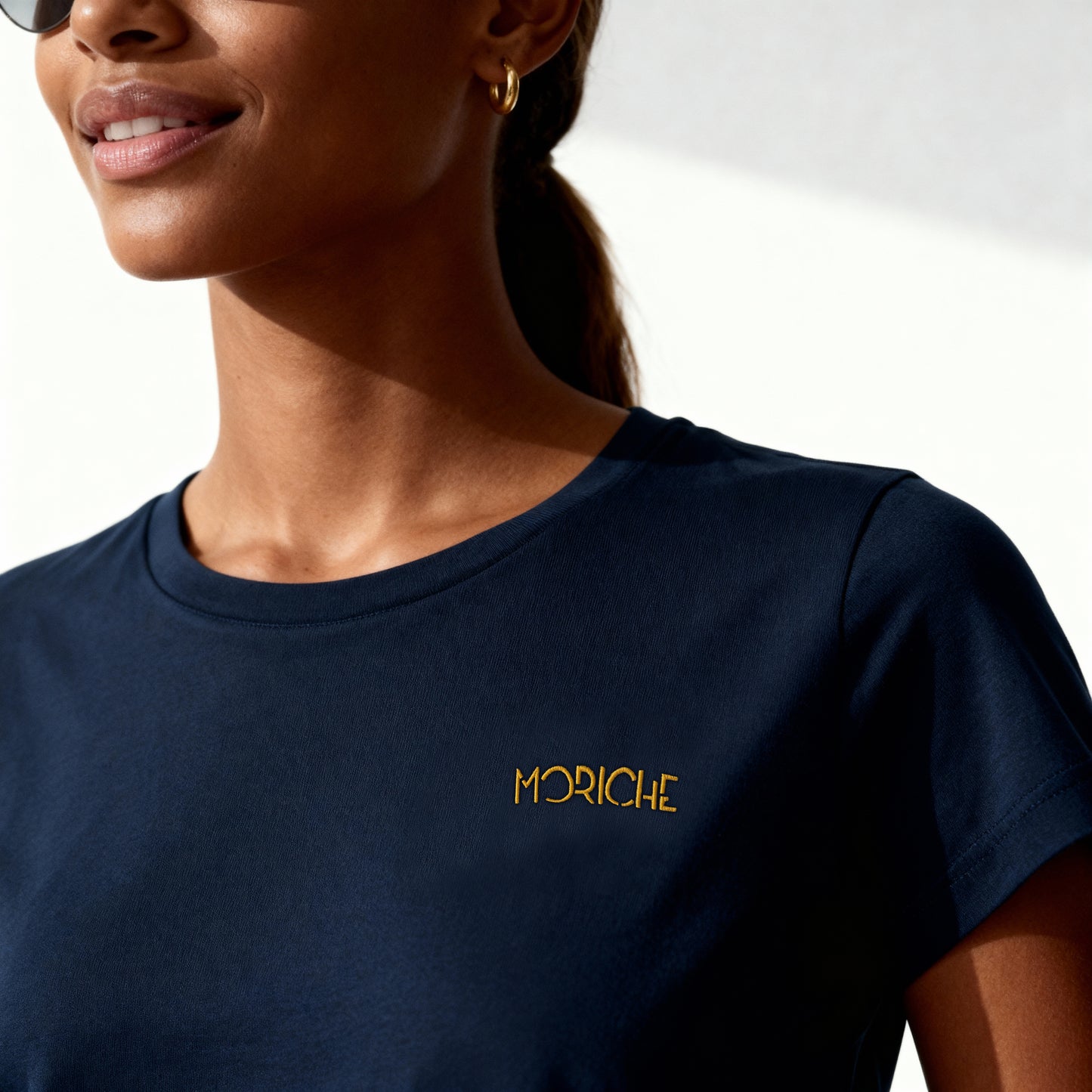 Moriche Dames T-shirt Blauw Bio-katoen en gerecycled polyester