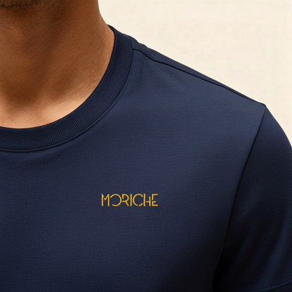 Moriche Heren T-shirt Blauw Bio-katoen en gerecycled polyester