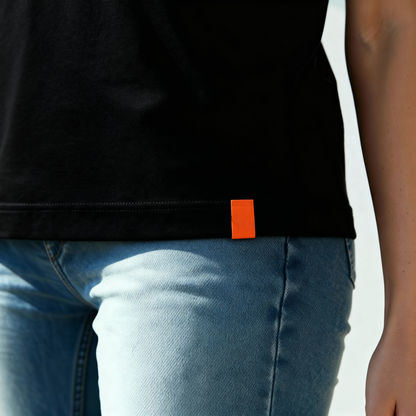 Moriche Dames T-shirt Zwart Bio-katoen en gerecycled polyester