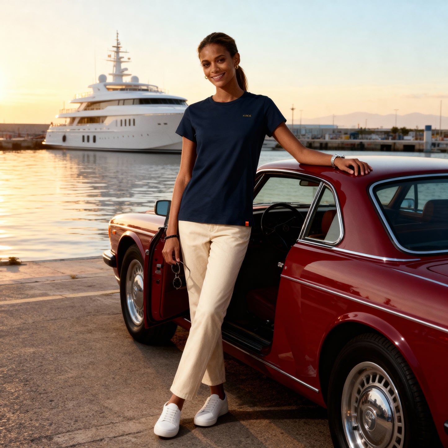 Moriche Dames T-shirt Blauw Bio-katoen en gerecycled polyester