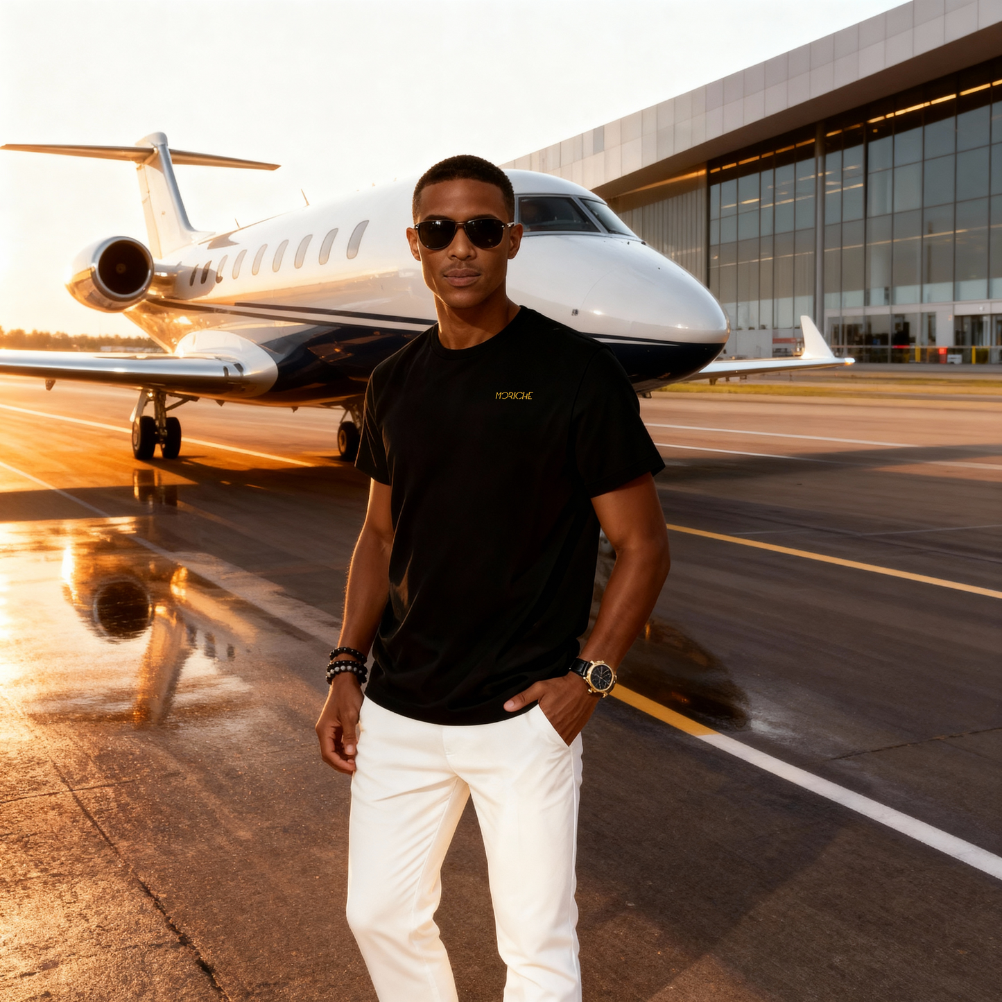 Moriche Heren T-shirt Zwart Bio-Katoen