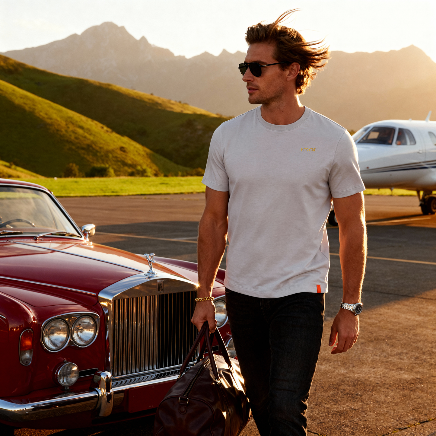 Moriche Heren T-shirt Grijs Bio-Katoen