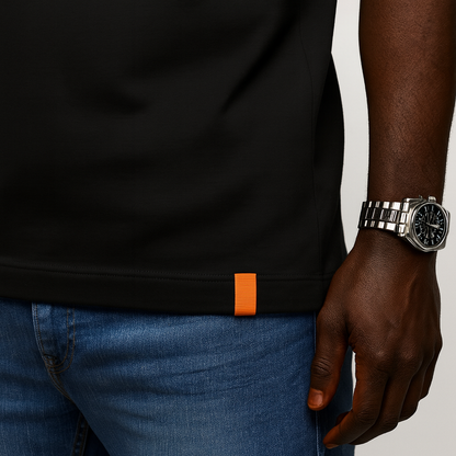 Moriche Heren T-shirt Zwart  Bio-katoen en gerecycled polyester